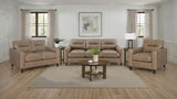 Scotland Faux Leather Upholstered Sofa Set