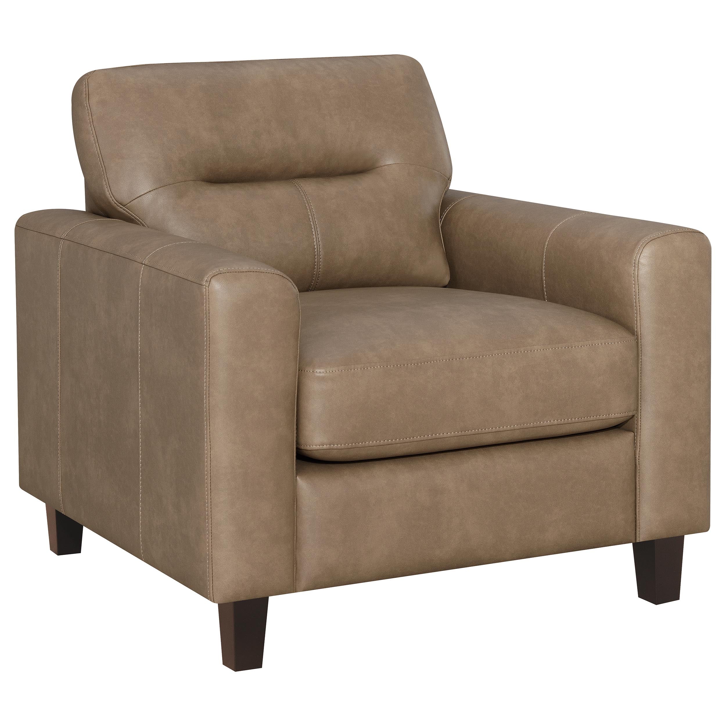 Scotland Faux Leather Upholstered Sofa Set
