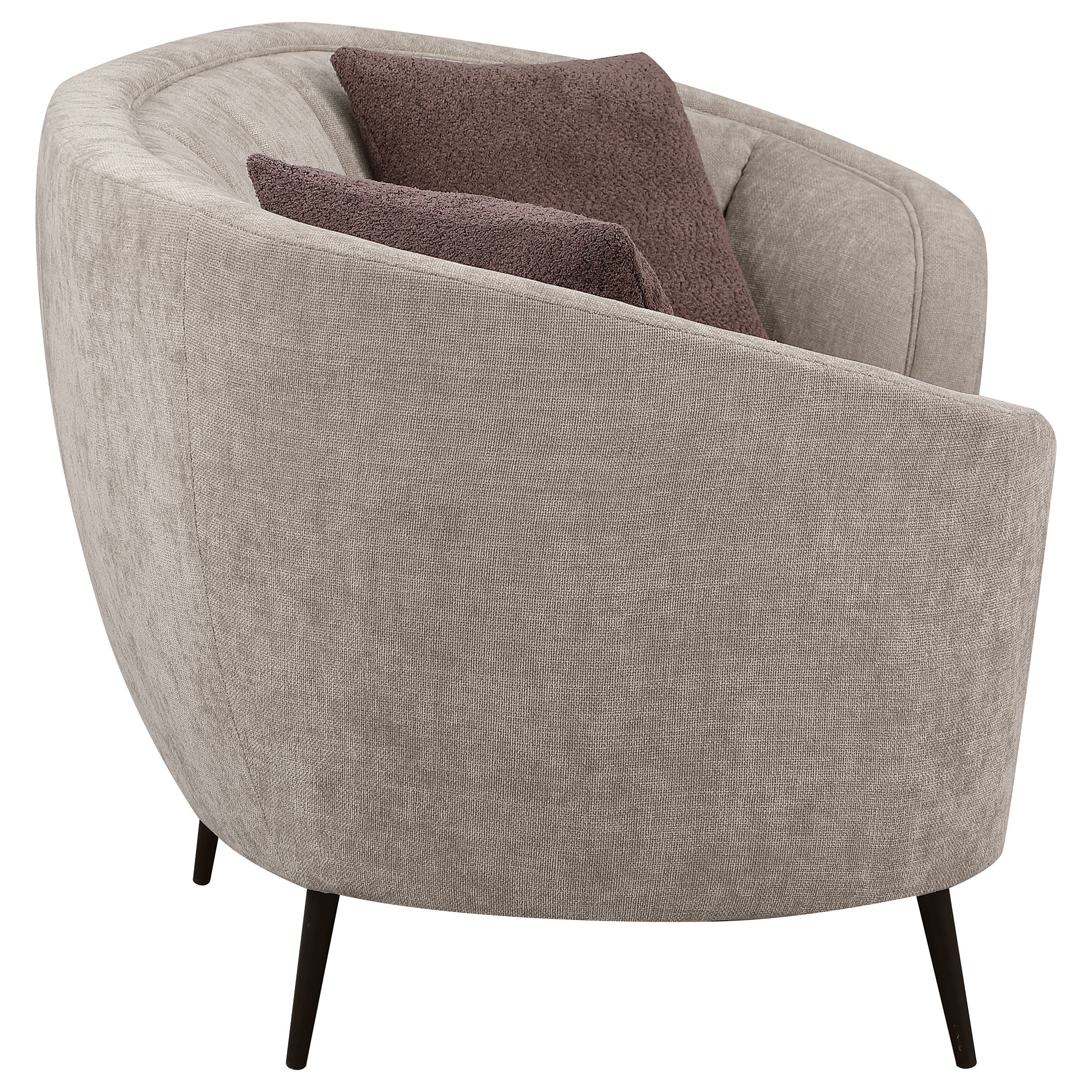 Ellorie Upholstered Curved Sofa Set Beige