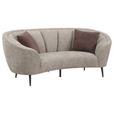 Ellorie Upholstered Curved Sofa Set Beige