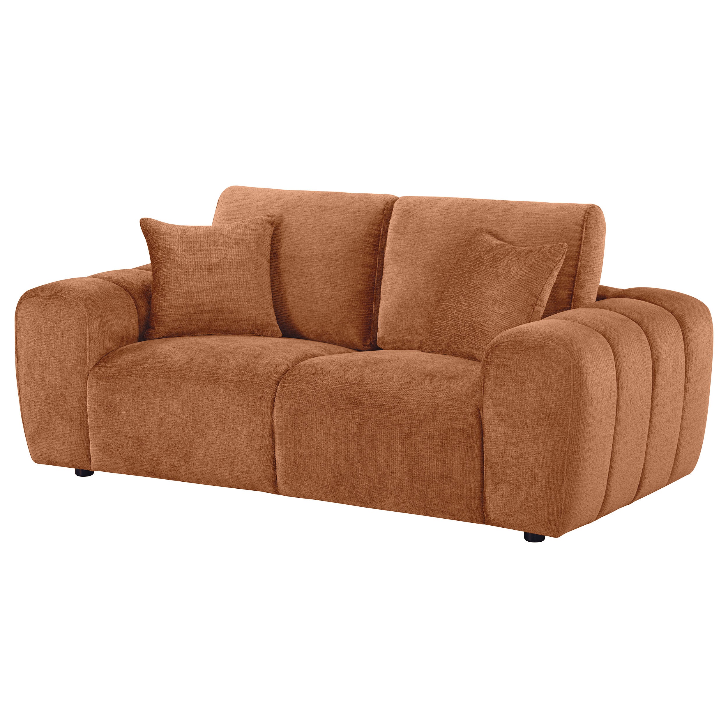 Burnett Chenille Upholstered Wide Arm Loveseat