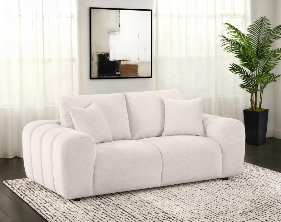 Burnett Chenille Upholstered Wide Arm Loveseat