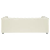 Chaviano Upholstered Track Arm Sofa Pearl White