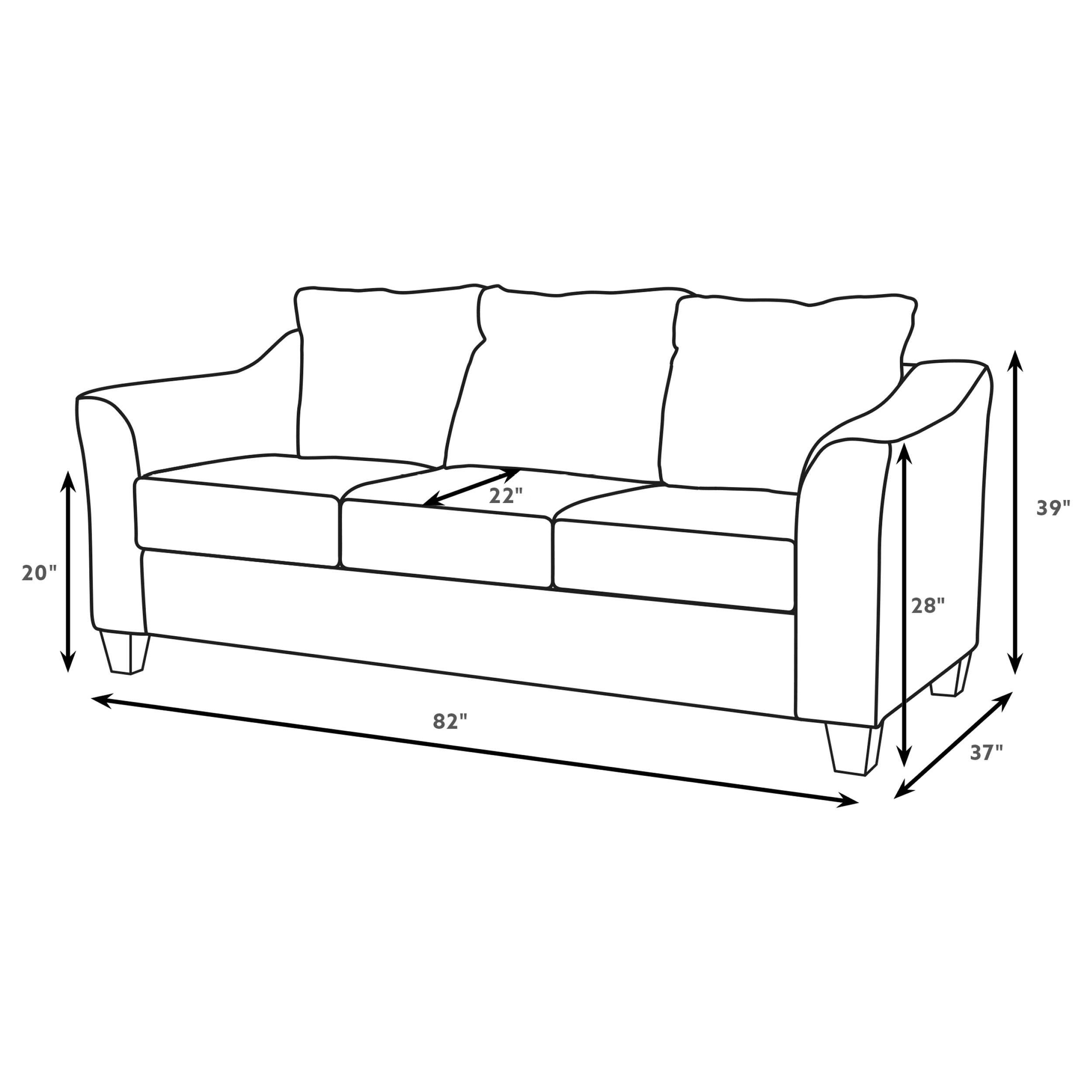 Salizar Upholstered Flared Arm Sofa Set