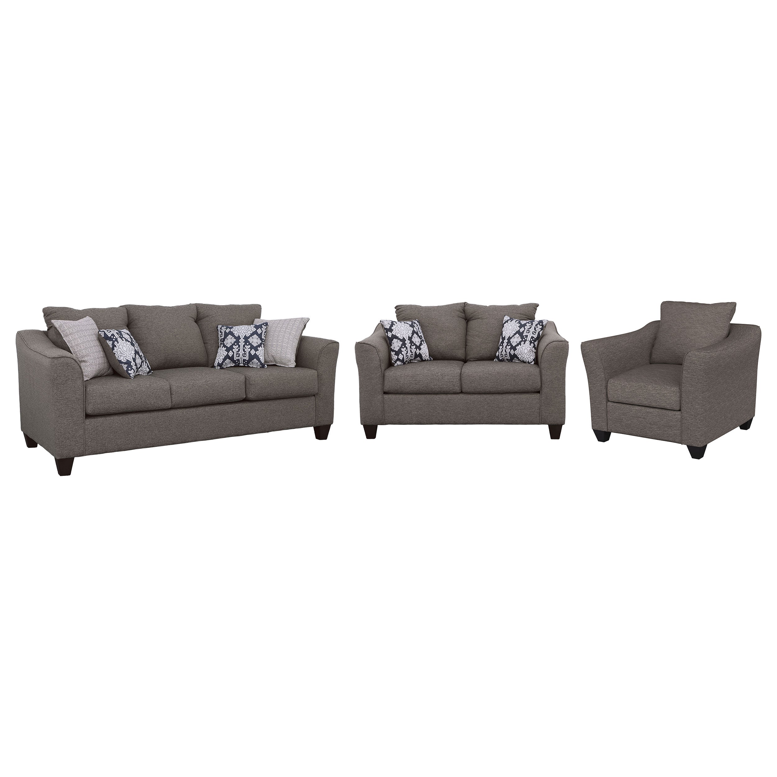 Salizar Upholstered Flared Arm Sofa Set