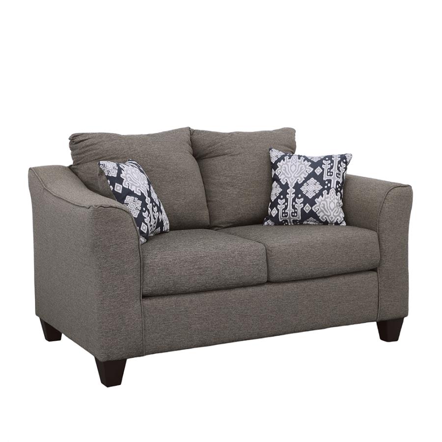 Salizar Upholstered Flared Arm Loveseat
