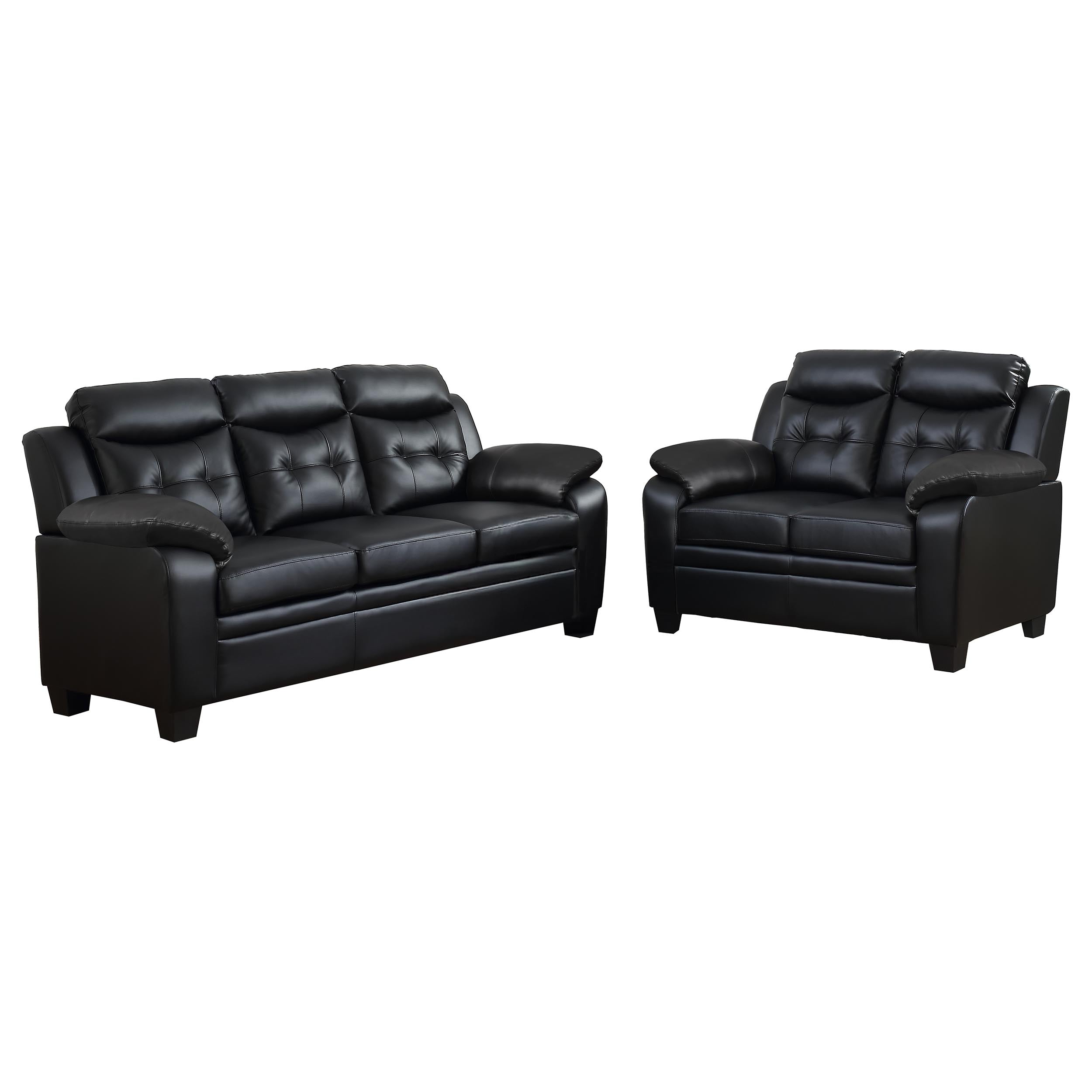 Finley Upholstered Padded Arm Tufted Sofa Set