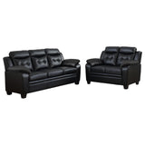 Finley Upholstered Padded Arm Tufted Sofa Set