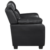 Finley Upholstered Padded Arm Tufted Sofa Set