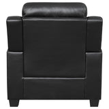 Finley Upholstered Padded Arm Tufted Accent Chair Black