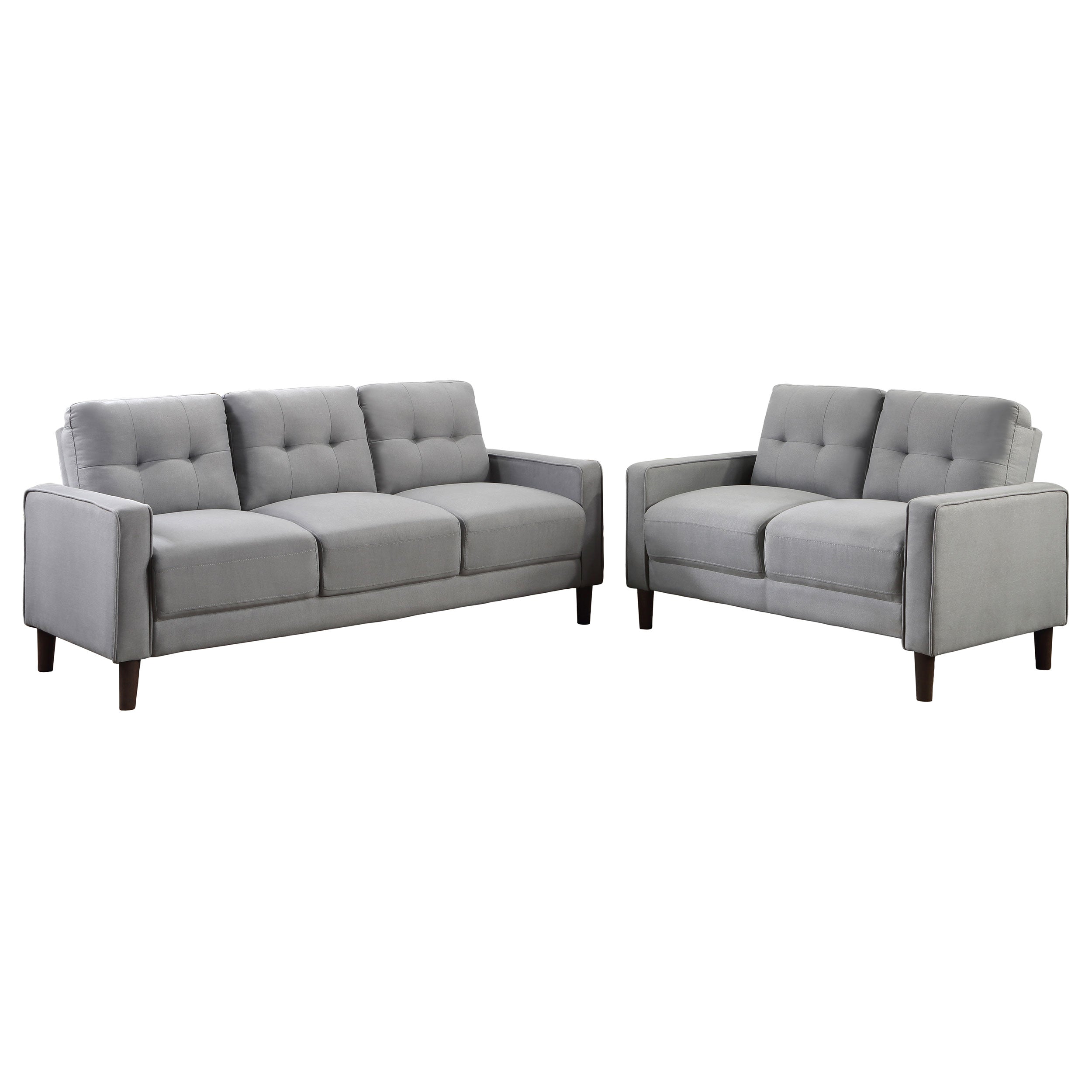 Bowen Upholstered Track Arm Tufted Sofa Set