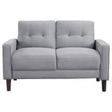 Bowen Upholstered Track Arm Tufted Sofa Set