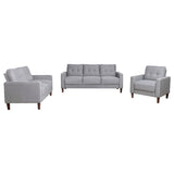 Bowen Upholstered Track Arm Tufted Sofa Set