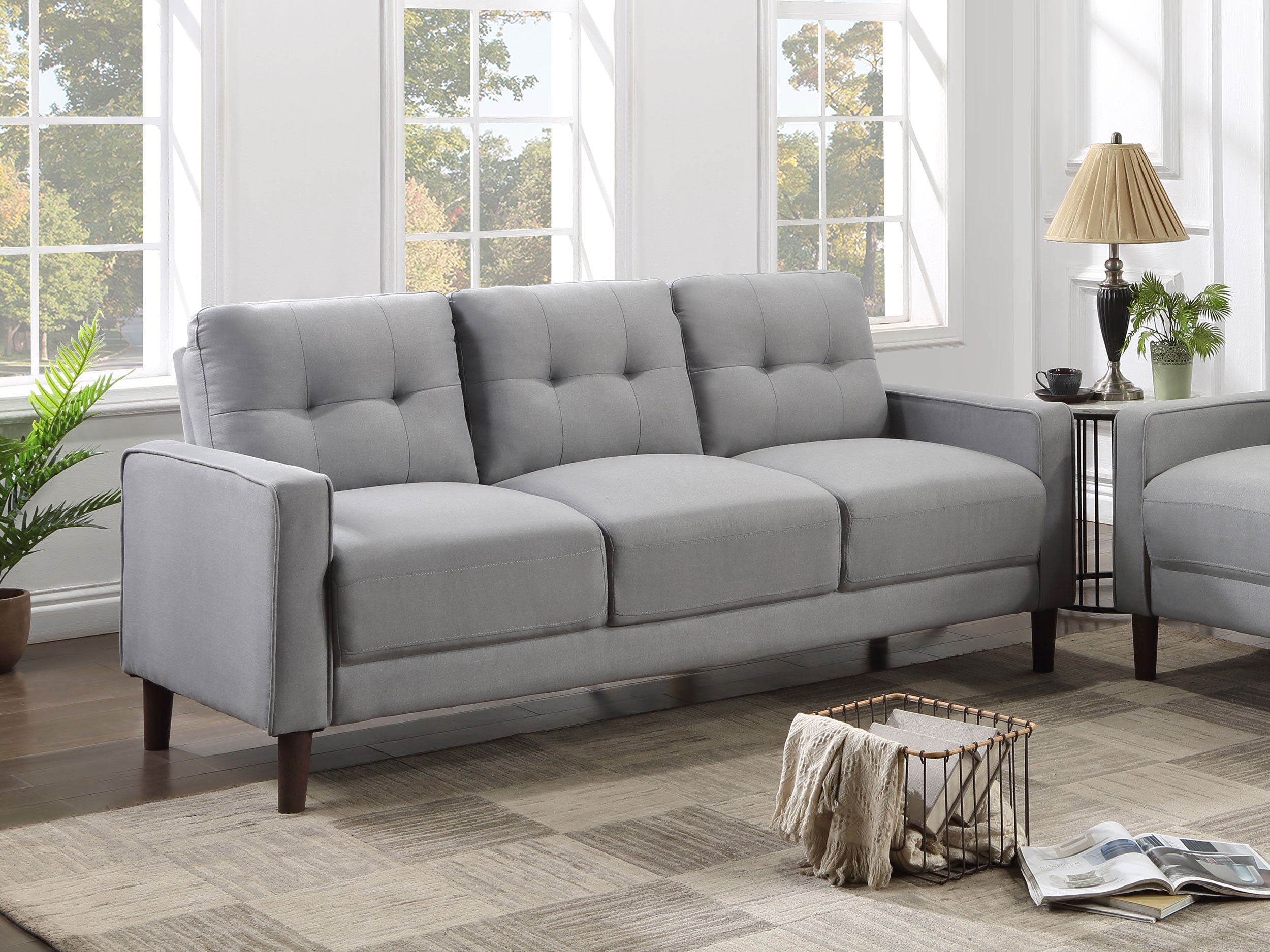Bowen Upholstered Track Arm Tufted Sofa