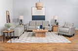 Bowen Upholstered Track Arm Tufted Sofa Set