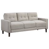 Bowen Upholstered Track Arm Tufted Sofa Set