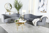 Sophia Upholstered Channel Tufted Sofa Set
