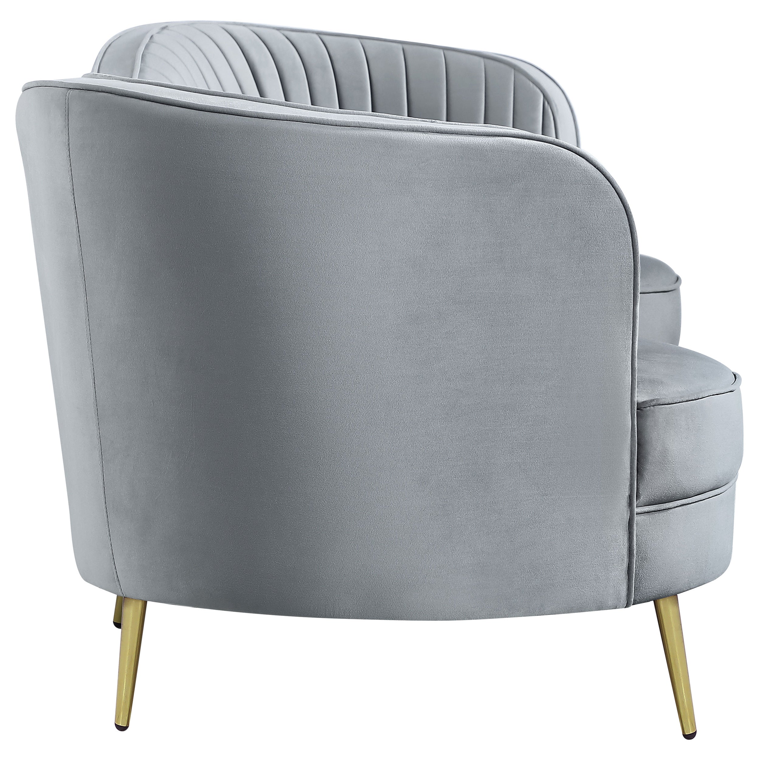 Sophia Upholstered Channel Tufted Sofa Set