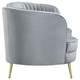 Sophia Upholstered Channel Tufted Sofa Set