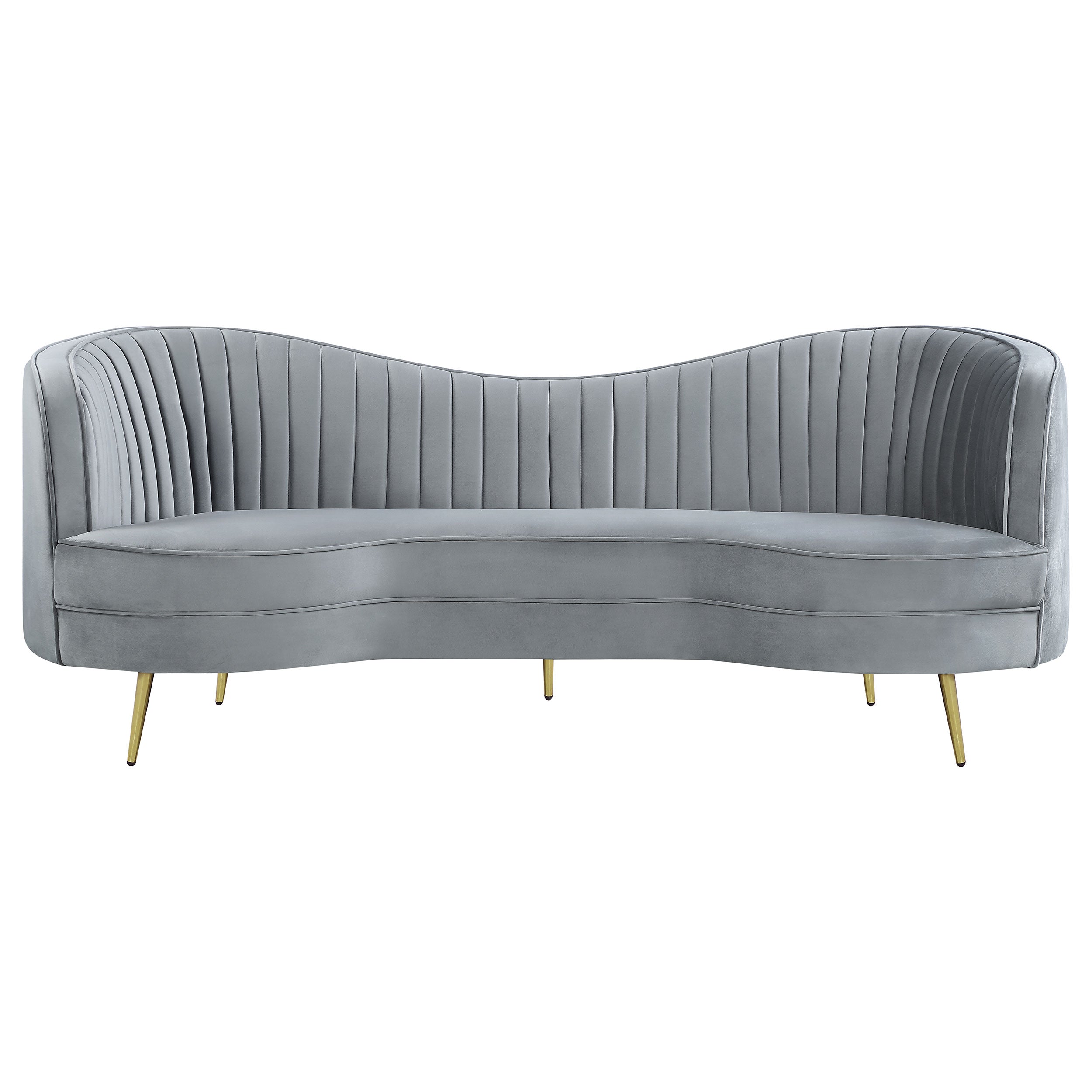 Sophia Upholstered Channel Tufted Sofa Set