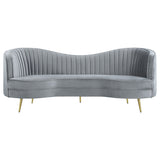 Sophia Upholstered Channel Tufted Sofa Set