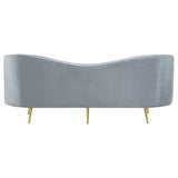 Sophia Upholstered Channel Tufted Sofa Set