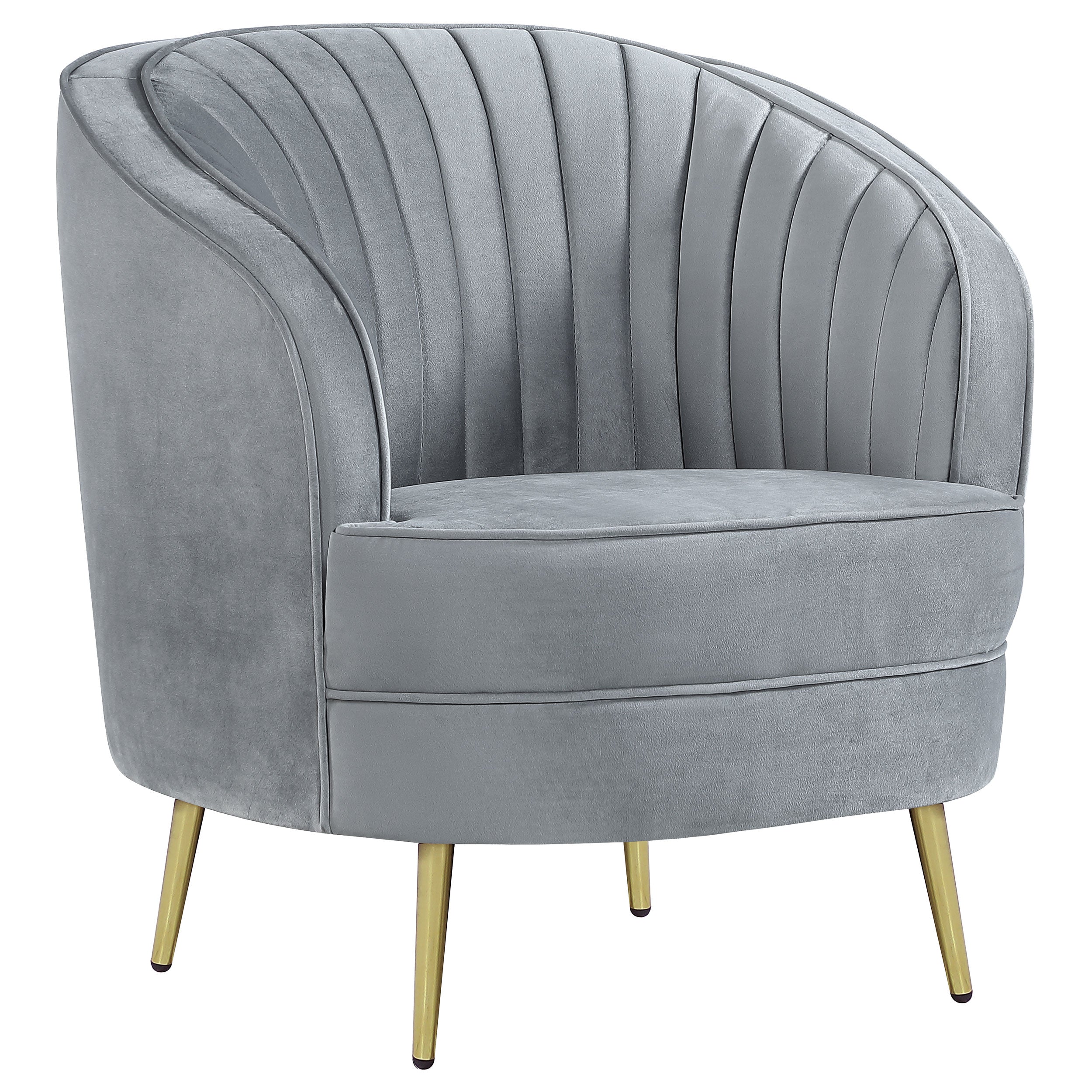 Sophia Upholstered Channel Tufted Sofa Set