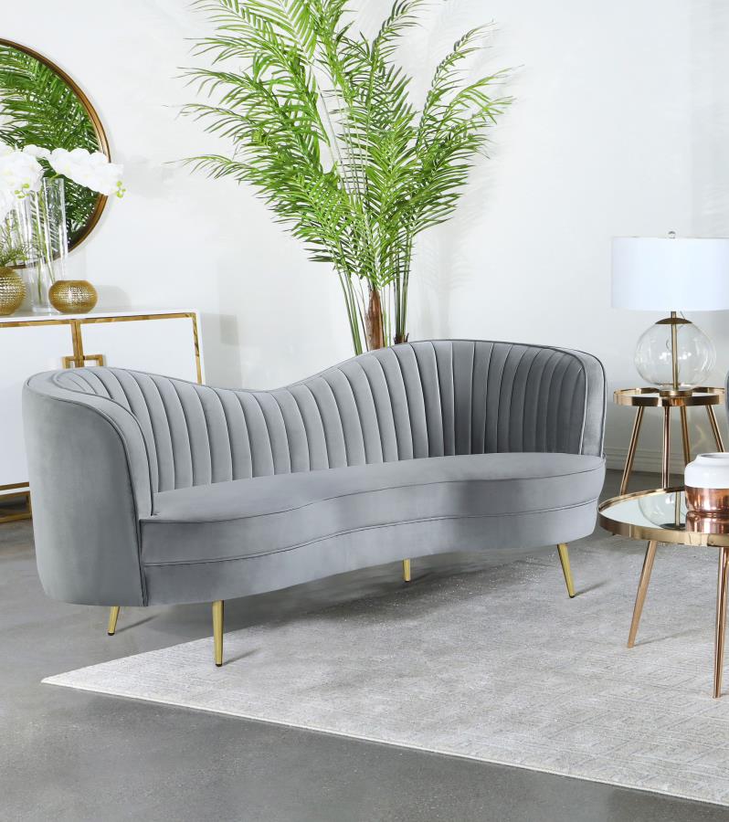 Sophia Upholstered Channel Tufted Loveseat