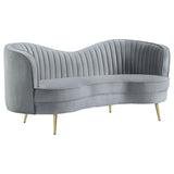 Sophia Upholstered Channel Tufted Loveseat