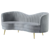 Sophia Upholstered Channel Tufted Loveseat