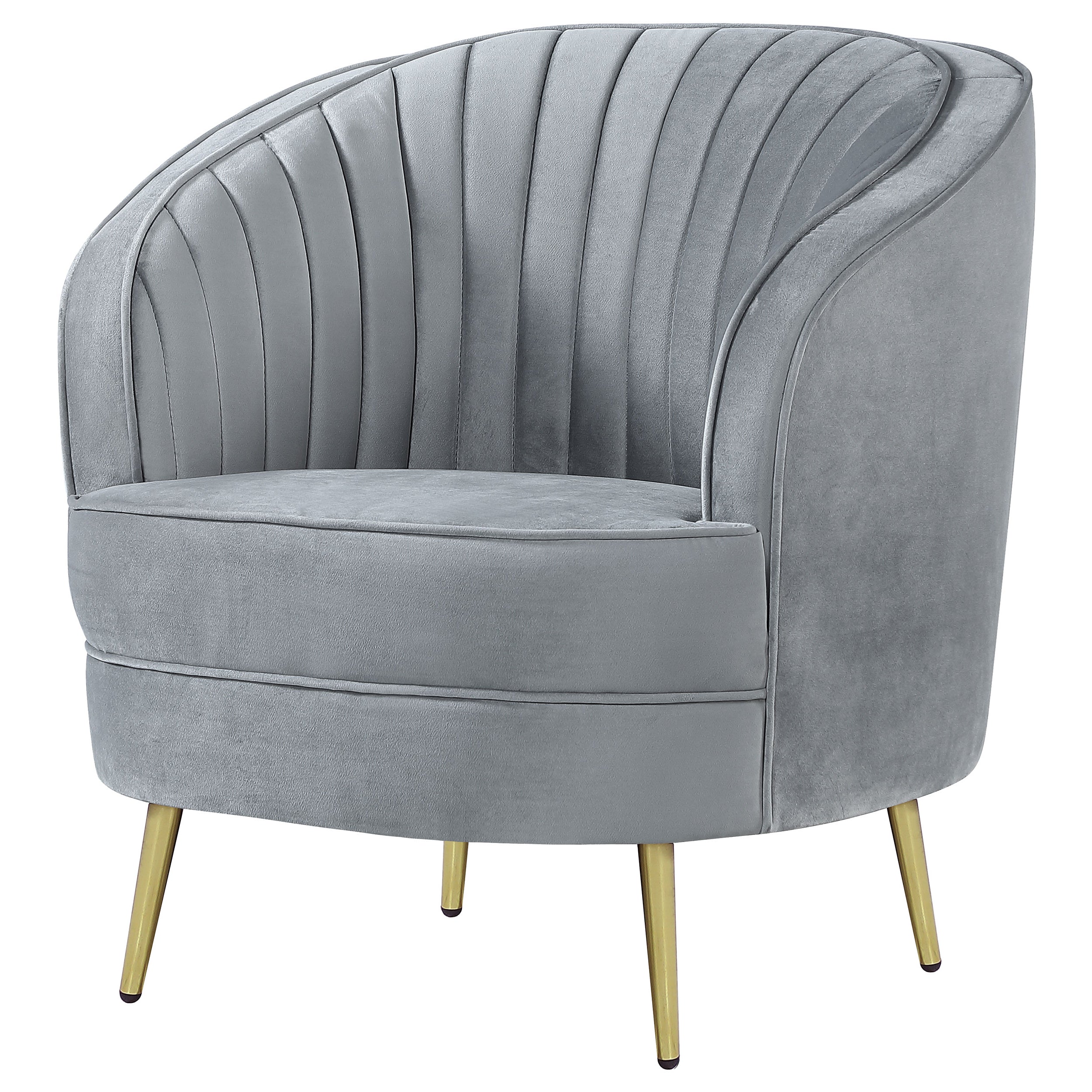 Sophia Upholstered Channel Tufted Accent Chair