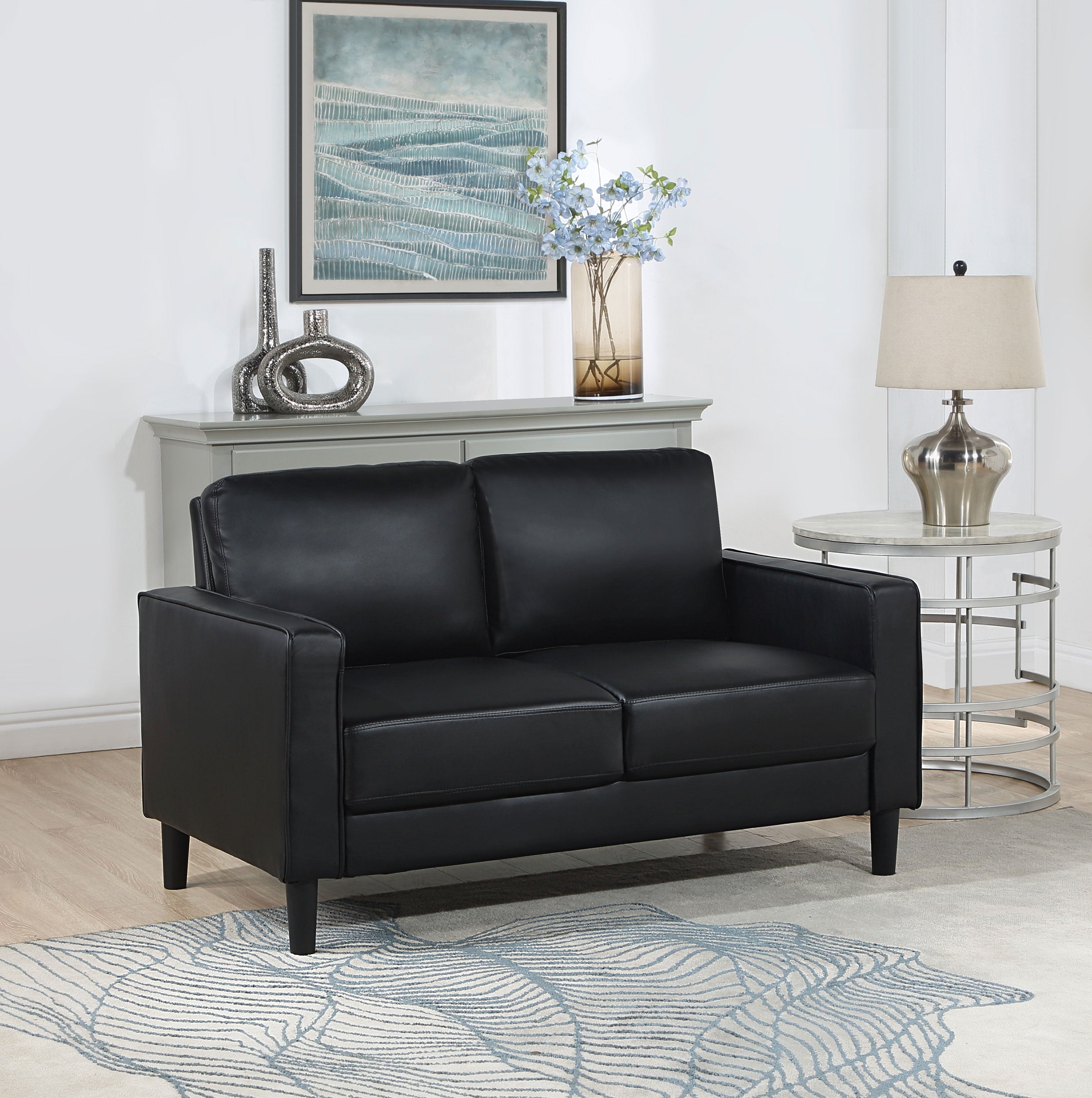 Ruth Upholstered Track Arm Loveseat