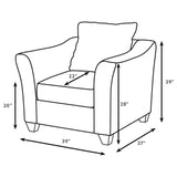 Salizar Upholstered Flared Arm Accent Chair