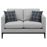 Apperson Upholstered Track Arm Sofa Set Light Grey