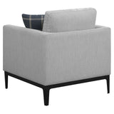 Apperson Upholstered Track Arm Sofa Set Light Grey