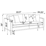 Apperson Upholstered Track Arm Sofa Light Grey