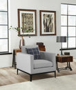 Apperson Upholstered Track Arm Accent Chair Light Grey