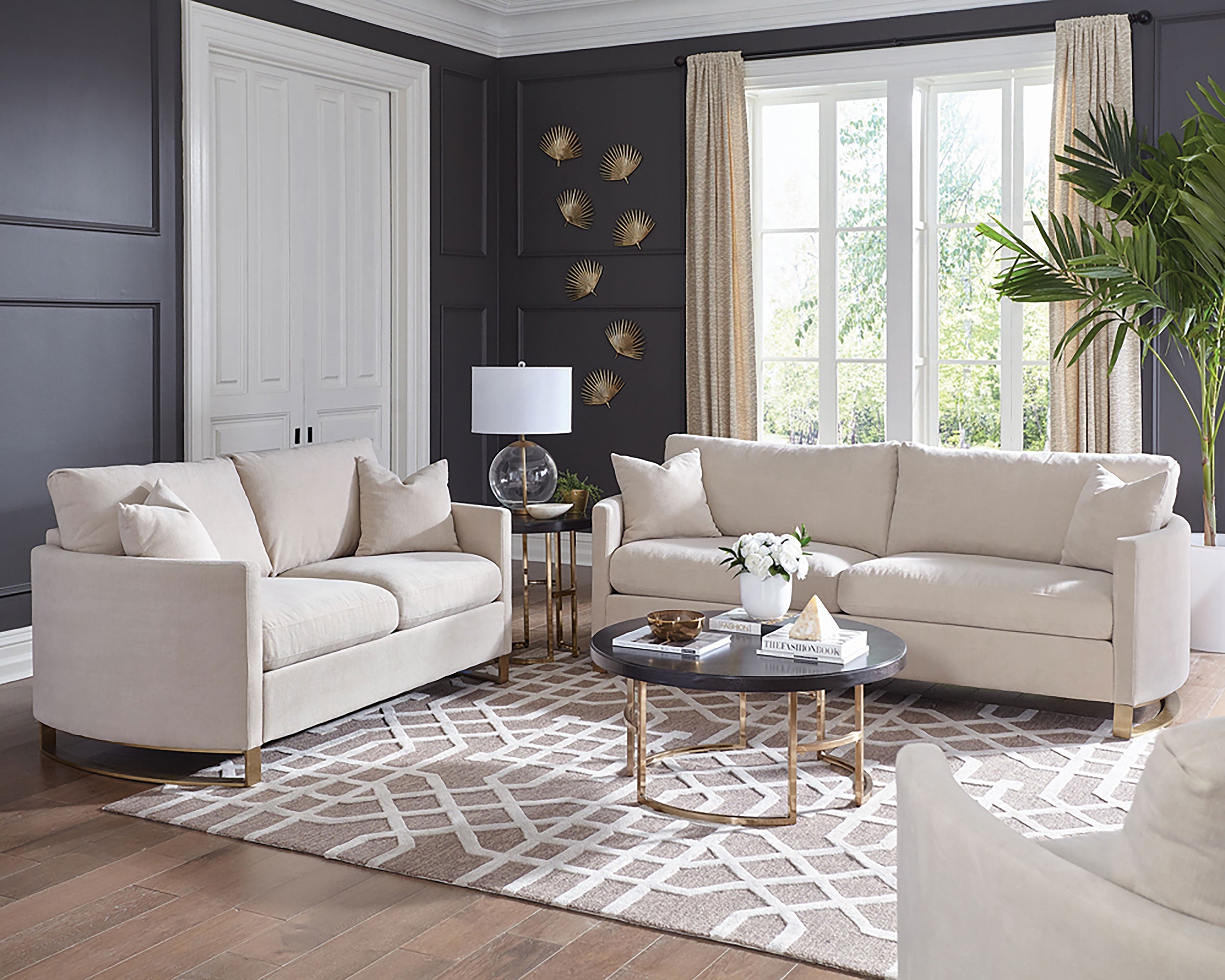 Corliss Upholstered Curved Track Arm Sofa