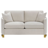Corliss Upholstered Curved Track Arm Loveseat