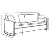 Corliss Velvet Upholstered Sofa Set