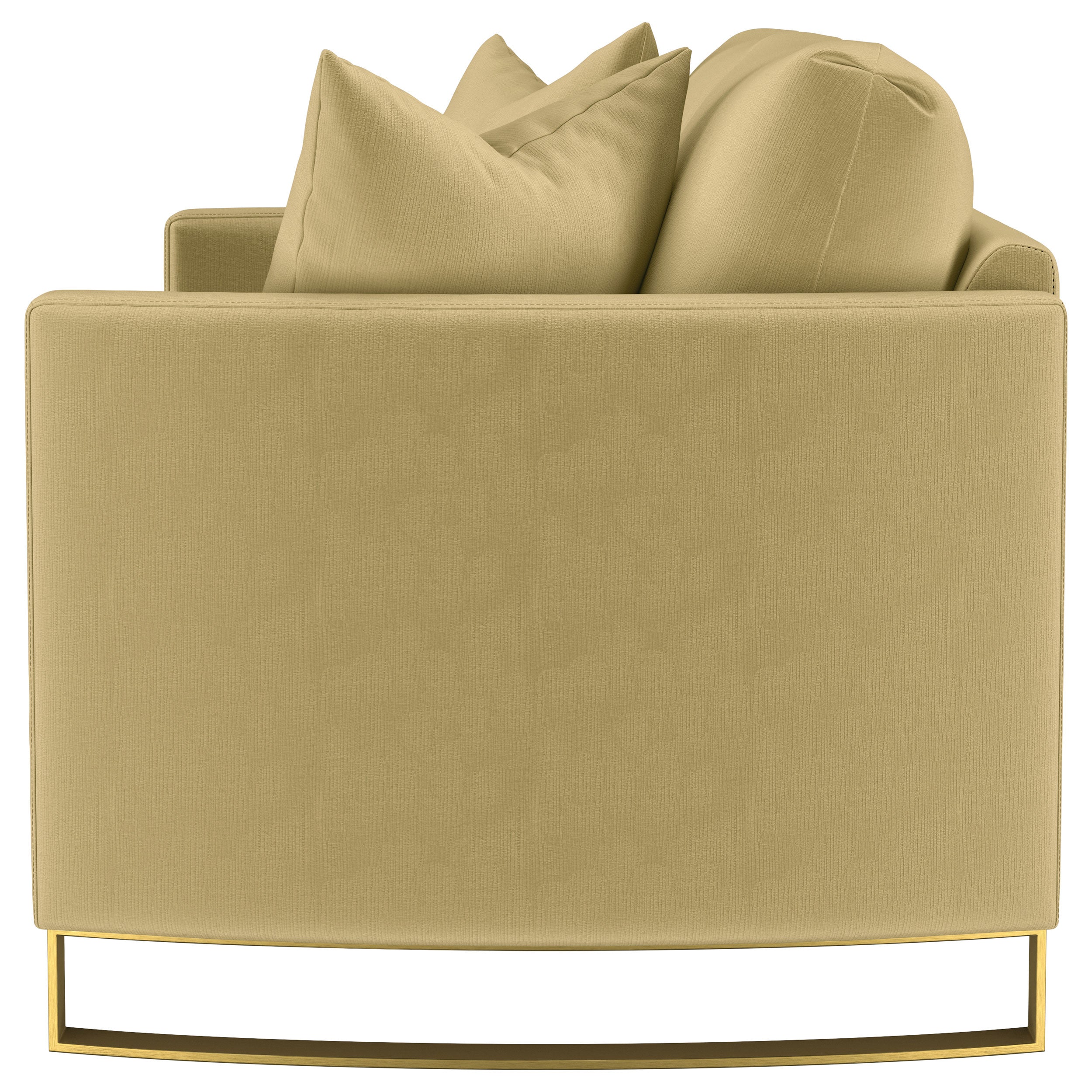 Corliss Upholstered Curved Track Arm Loveseat