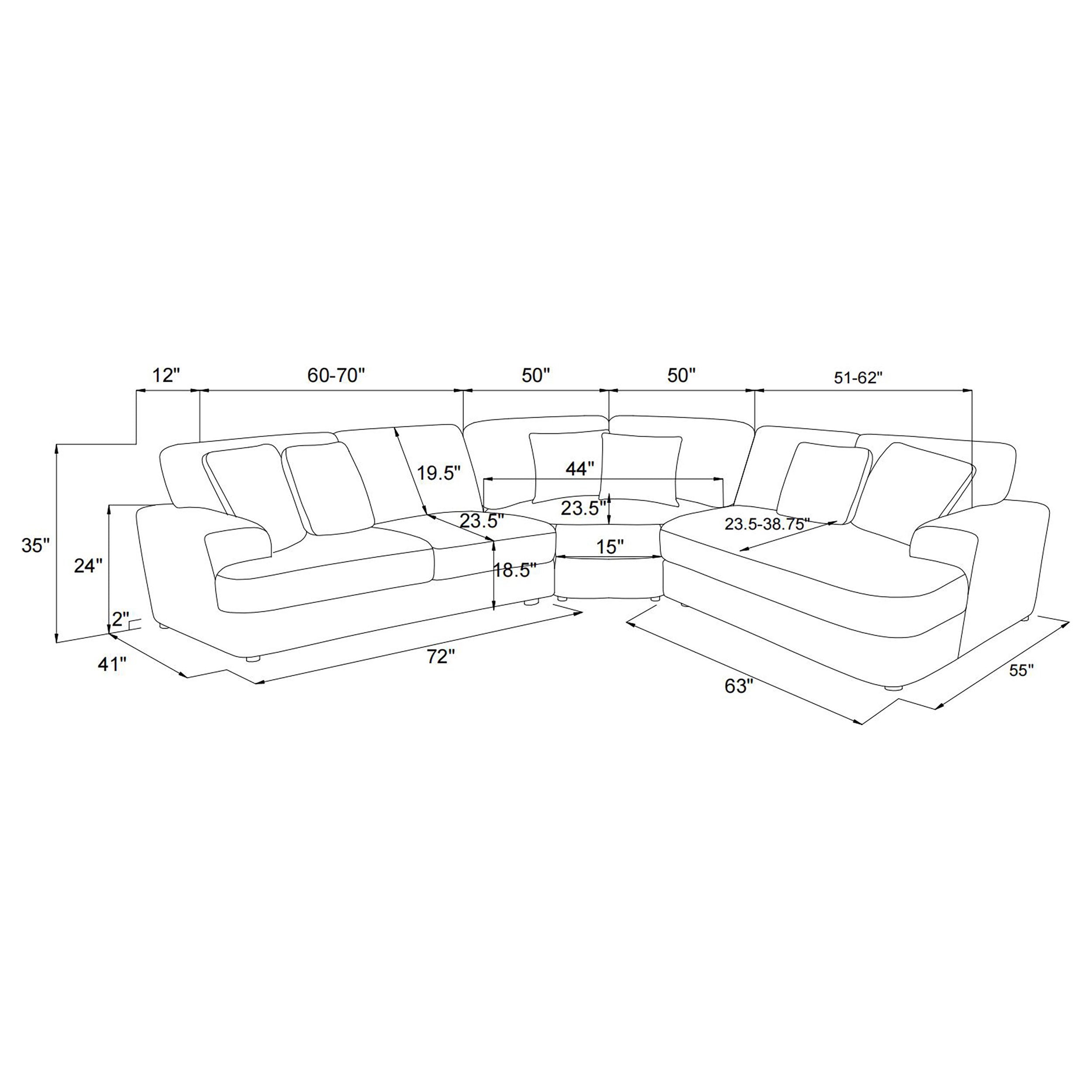 Emberson Upholstered Modular Sectional Sofa Ivory