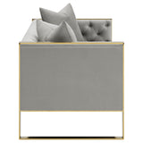 Eastbrook Velvet Upholstered Tufted Sofa Set Grey