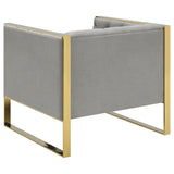 Eastbrook Velvet Upholstered Tufted Sofa Set Grey