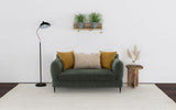Jade Chenille Upholstered Sculpted Track Arm Loveseat