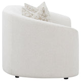Rainn Boucle Upholstered Sloped Arm Sofa Set Latte