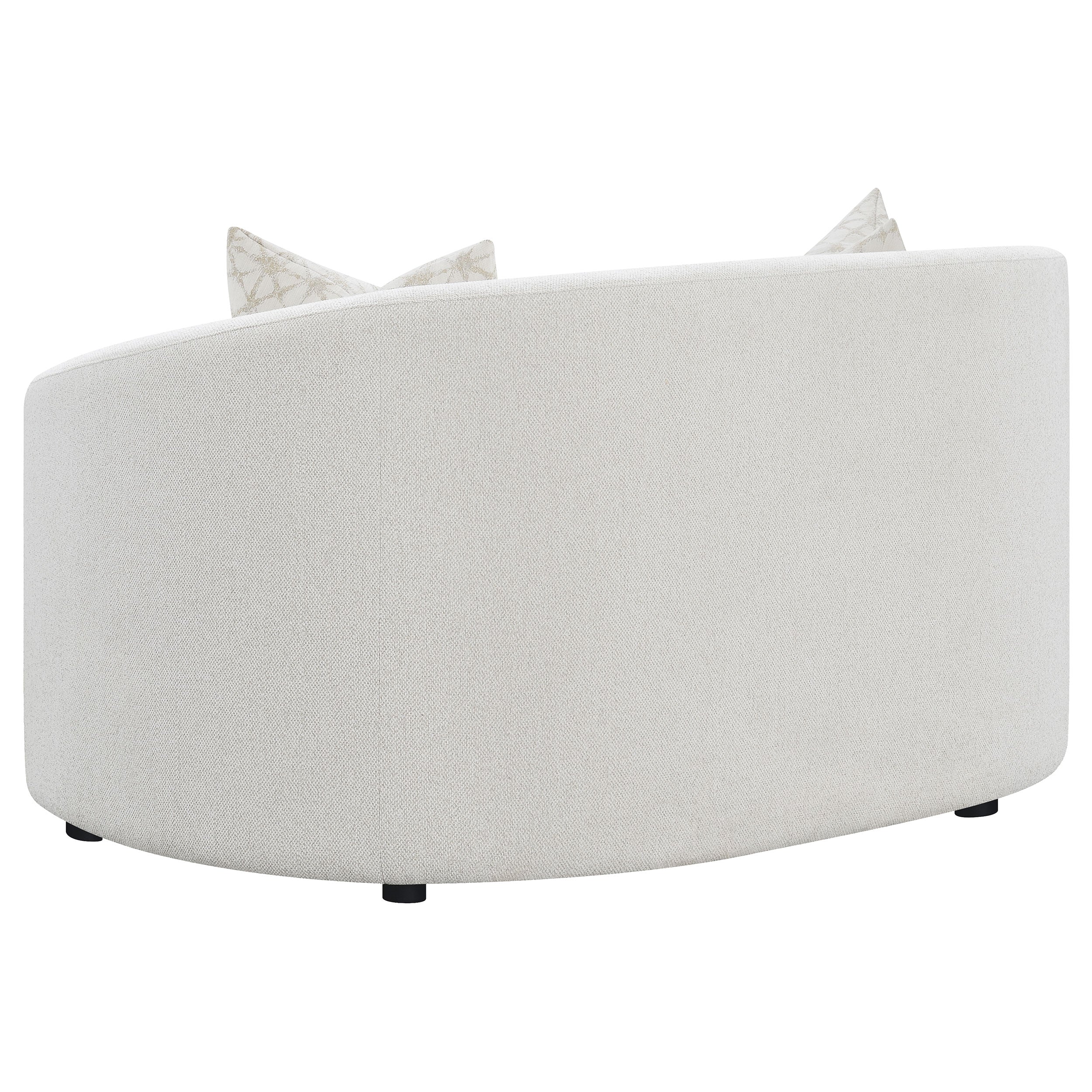 Rainn Boucle Upholstered Sloped Arm Sofa Set Latte