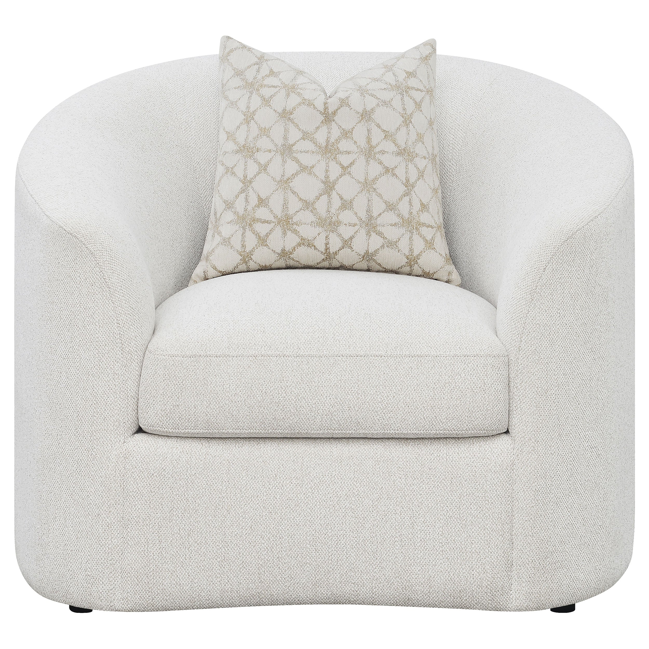Rainn Boucle Upholstered Sloped Arm Sofa Set Latte