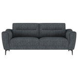 Nolan 2-piece Upholstered Sofa Set Charcoal