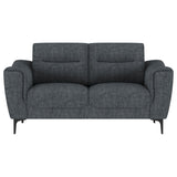 Nolan 2-piece Upholstered Sofa Set Charcoal